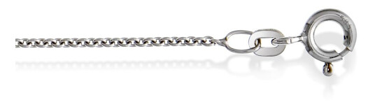 Rund anker veneziansk kjede i 585 hvitt gull 1,3 mm, 45 cm