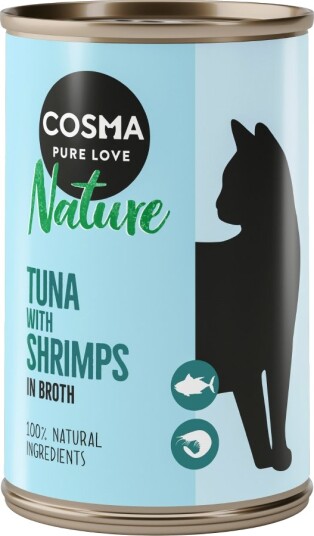 Cosma Våtfôr Nature Tunfisk & Reker 12 X 140 G