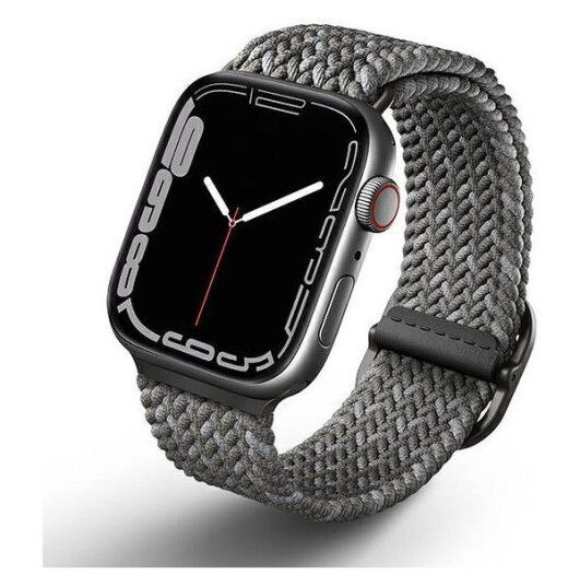 UNIQ Aspen Apple Watch flettet stropp 42/44/45/49 mm - Granittgrå