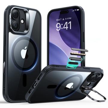 ESR HaloLock Classic Hybrid Kickstand MagSafe deksel til iPhone 17 - Svart/Klar