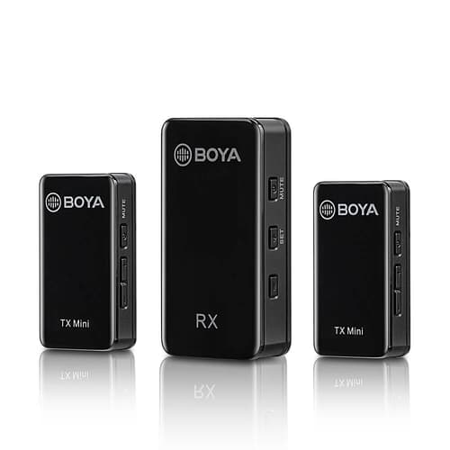 Boya BY-XM6-S2 Trådløst Mikrofonsystem med 2 Sendere for Podcasting Svart Boya BY-XM6-S2 Trådløst Mikrofonsystem med 2 Sendere for Podcasting Svart
