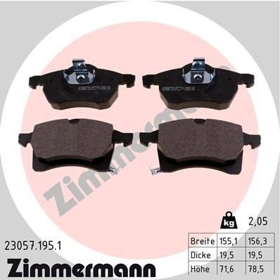 Bremseklosser ZIMMERMANN 23057.195.1