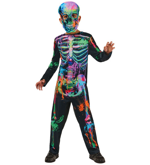 Rubies Halloween Costume Bonesky Graffiti Skeleton 98-104 cm