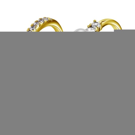 Modena ringer med perle og zirkonia størrelse Modena ringer med perle og zirkonia 60