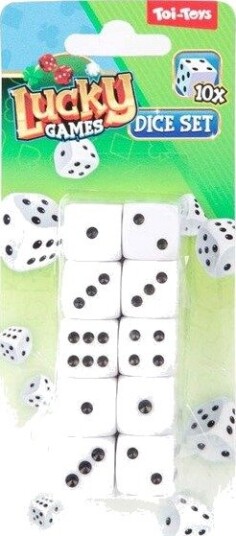 Toi-Toys Lucky Games Terninger på Kort 10 stk