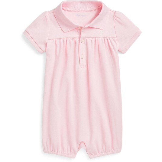 Ralph Lauren Baby Bath Pink W/ Nevis Bubble Shortall 12 mdr Ralph Lauren Baby Bath Pink W/ Nevis Bubble Shortall 12 mdr
