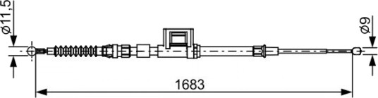 Bremsewire BOSCH 1 987 482 645