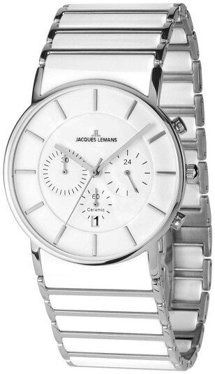 Jacques Lemans Herreklokke 1 1815B York Hvit/Stål Ø42 mm