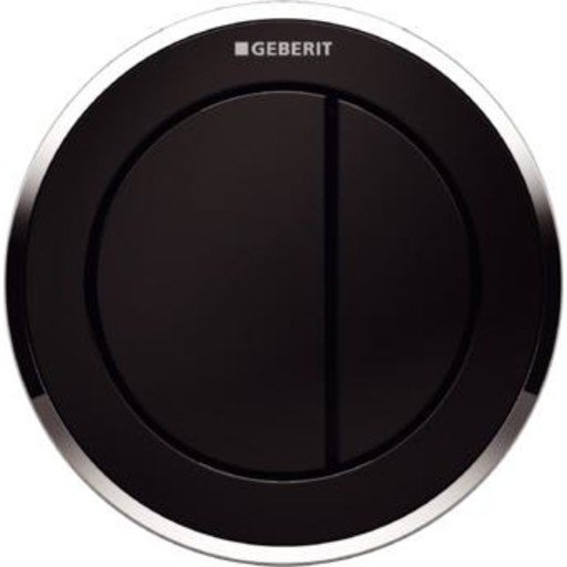 Geberit Omega 10 Round Trykknapp Sort/krom