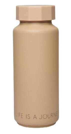 Design Letters - To Go termoflaske Life is a journey 0,5L beige