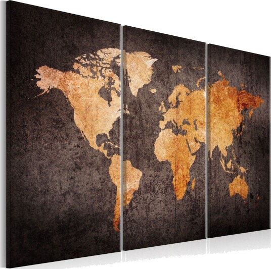 Bilde Chestnut World Map 90x60 Artgeist sp. z o. o.