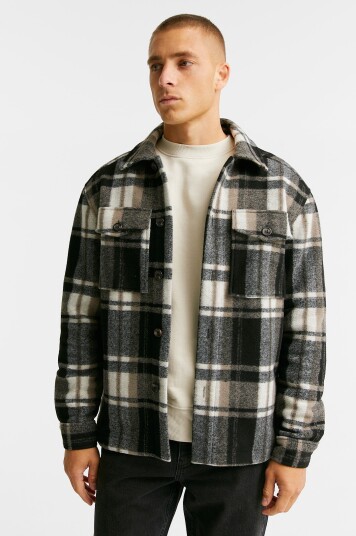 Studio Total Outdoor Check Overshirt Svart