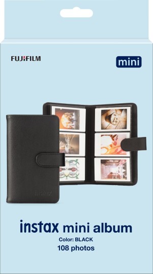 Fujifilm Instax Mini fotoalbum med plass til 108 bilder - Svart Fujifilm Instax Mini fotoalbum med plass til 108 bilder - Svart