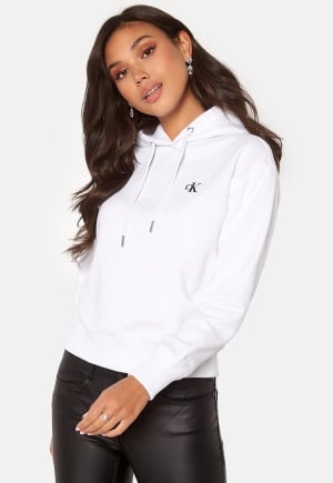 Calvin Klein Jeans CK Embroidery Hoodie YAF Bright White M
