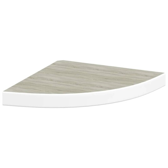 vidaXL Hj?rnehyller vegghengt 4 stk eik og hvit 35x35x3,8 cm MDF vidaXL Hj?rnehyller vegghengt 4 stk eik og hvit 35x35x3,8 cm MDF