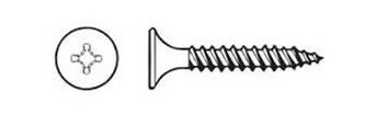 Ejot 900030 Gipsskrue Ejofix 1 FZB 3,5 x 51 mm 500-pakning Innfesting