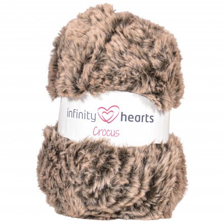 Infinity Hearts Crocus Pelsgarn 96 Svart/Grå