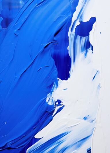 Plakat Blå Abstrakt Kunst