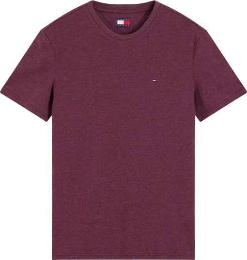 Tommy Jeans Tjm Xslim Jaspe Htr Tee Ext Burgundy XS