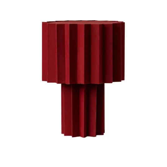 Örsjö Belysning Plissé bordlampe tekstil Rød Örsjö Belysning Plissé bordlampe tekstil Rød