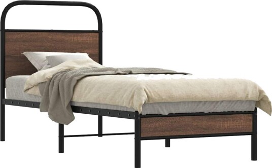  Sengeramme uten madrass brun eik 80x200 cm konstruert tre 8721158565495