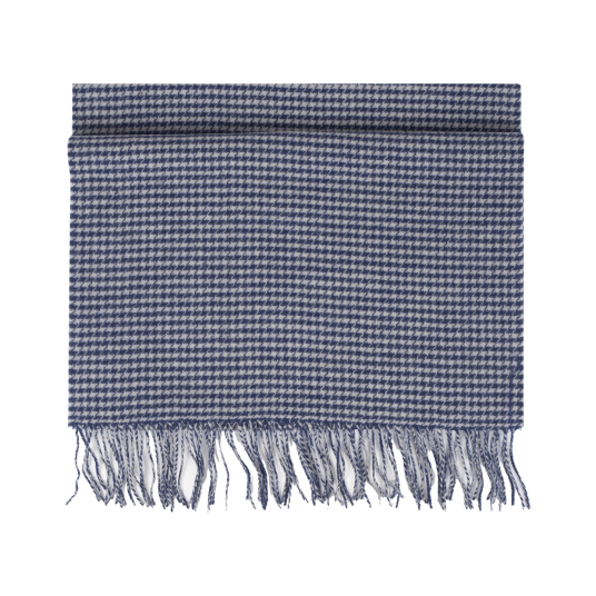 Bea Scarf Navy houndstooth One Size Wool scarf Bea Scarf Navy houndstooth One Size Wool scarf