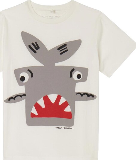 Stella McCartney Kids T skjorte   Hvit m. Hai   Stella McCartney Kids   10 år 140   T skjorte