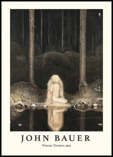 Princess Tuvstarr by John Bauer Plakat Plakat / 21x30cm