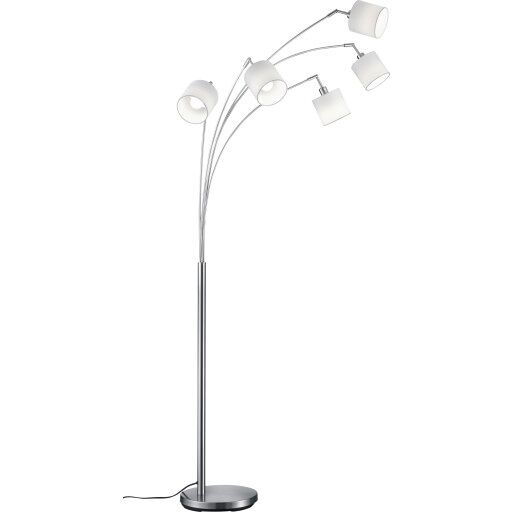 Trio Lighting Gulvlampe Tommy Bøyd Børstet stål