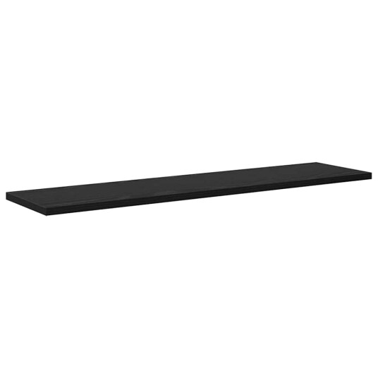 Bokhyllebrett 4 pcs Svart 80 x 20 x 1.5 cm Konstruert tre