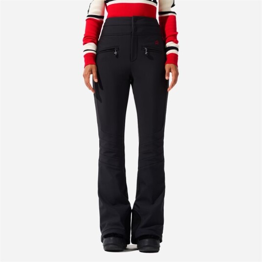 Aurora High Waist Flare Ski Pant - Jet Black