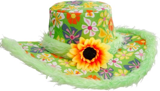 Widmann Blomstermønstret Grønn Hatt med Blomst