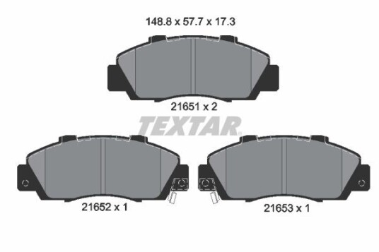 Bremseklosser TEXTAR 2165101 Bremseklosser TEXTAR 2165101