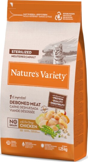 Nature’S Variety Tørrfôr Adult Nature'S Variety No Grain Sterilised Frittgående Kylling 2 X 1.25 kg