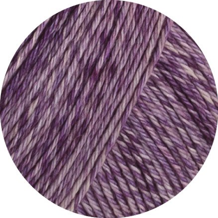 Lana Grossa Vintage Socks Garn 1021 Mørk Fiolett/Plomme melert