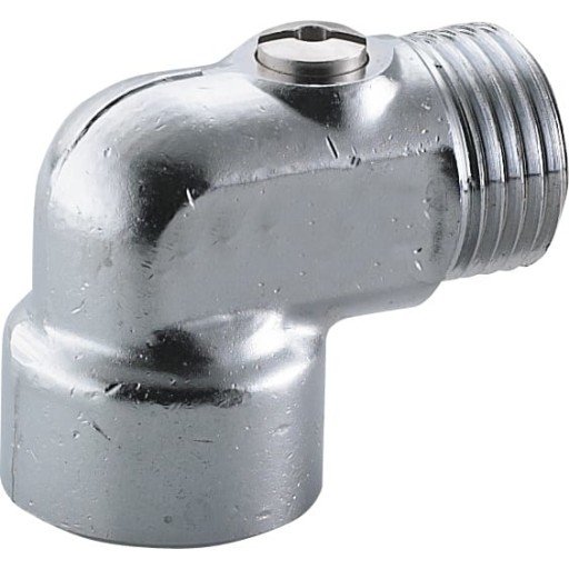 Securex Kulveventil vinkelløpende muffe/nippel 1/2" forkrommet