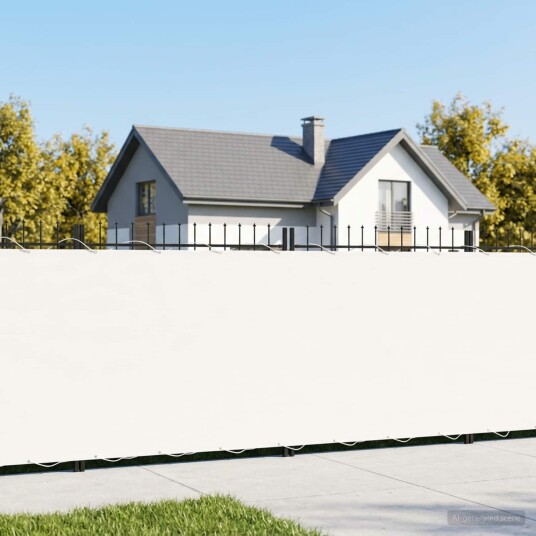 vidaXL Balkong privat skjerm 1,5 x 25 m Stoff med PU belegg Hvit