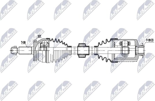 NTY NPW HY 669 Drivaksel