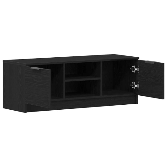 TV skap Svart 102 x 35 x 36.5 cm Konstruert tre TV skap Svart 102 x 35 x 36.5 cm Konstruert tre