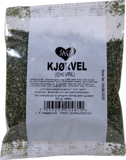 Saga tørket kjørvel pose 10 g