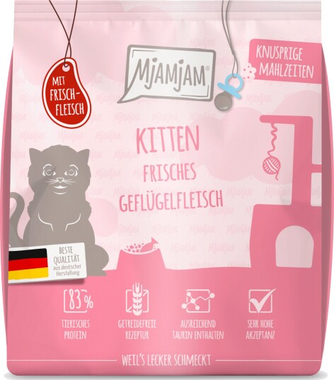 Mjamjam våtfôr Sprø måltider Kitten Fjærkre 1.5 kg