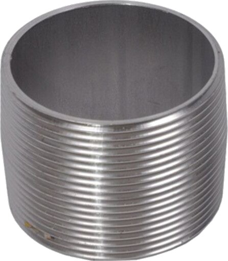 3/4" x 30 mm nippelrør kuttet AISI 316 silver 3/4" x 30mm
