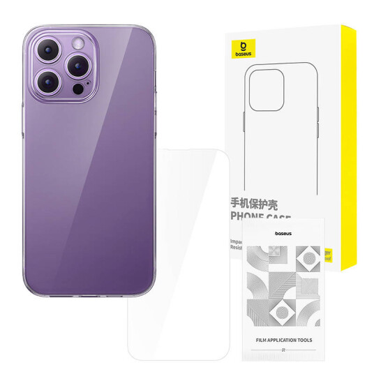 Baseus Clear Case iPhone 14 Pro + tempered glass Baseus Clear Case iPhone 14 Pro + tempered glass