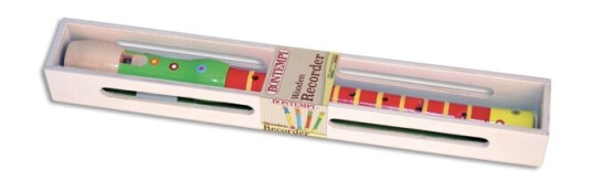 Bontempi Wooden Recorder Barokk Sopran/Descant Tre Flerfarget 2-Deler 323 Mm