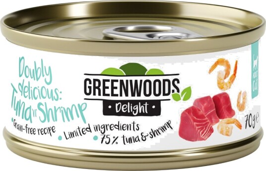 Greenwoods Våtfôr Delight Tunfiskfilet Med Reker 24 X 70 G Greenwoods Våtfôr Delight Tunfiskfilet Med Reker 24 X 70 G