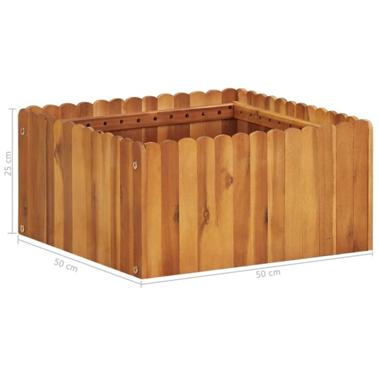 vidaXL Høybed 50x50x25 cm heltre akasie