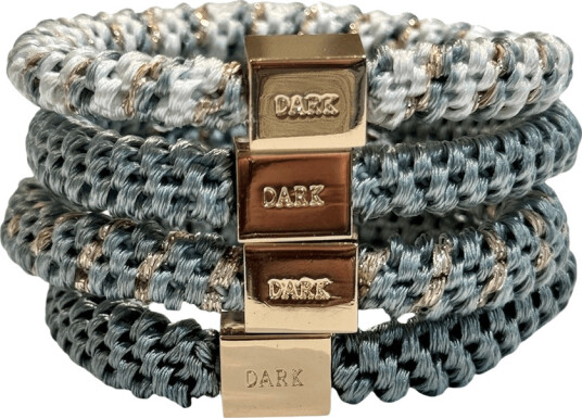 DARK Fat Hair Ties Combo Aqua Mix 4pcs