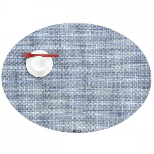 CHILEWICH Mini Basketweave Spisebrikke 36x49cm CHAMBRAY Oval