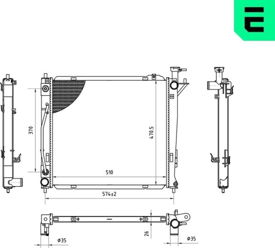 ERA 673121 Radiator motorkjøling