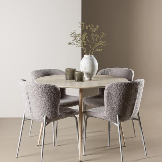 Venture Home Spisegruppe Venture Home Plaza Ø100 med 4 stk Modesto Stoler GR24480V